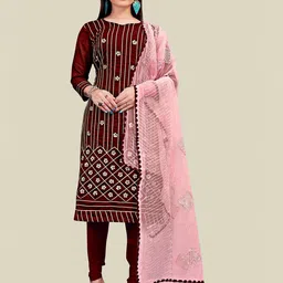 MANVAA Embellished Gotta Patti Unstitched Dress Material-image-59