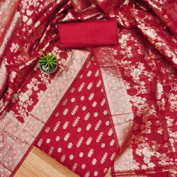 KALINI Floral Woven Design Unstitched Dress Material-image-49