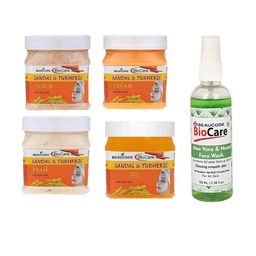 BEAUCODE BIOCARE 5-Pcs Sandal Facial Kit 250g Each With Aloevera & Neem Face Wash 100ml-71