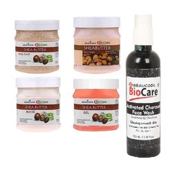 BEAUCODE BIOCARE Set Of 5 Shea Butter Cream-Mask-Gel-Scrub-Activated Charcoal Face Wash-27