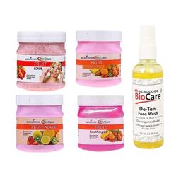 BEAUCODE BIOCARE 5-Pcs Fruit Facial Kit 250g Each With De-Tan Face Wash 100ml-58