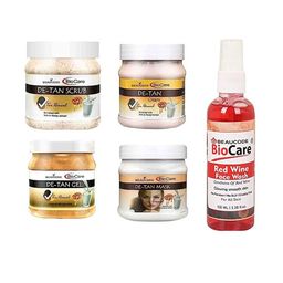 BEAUCODE BIOCARE Set Of 5 De-Tan Cream-Mask-Gel-Scrub-Red Wine Face Wash-20