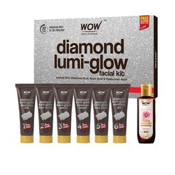 WOW SKIN SCIENCE Diamond Lumi-Glow Facial Kit with Kojic Acid & Hyaluronic Acid - 85 ml-14