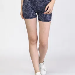 The Dance Bible Women Abstract Printed Slim Fit Sports Shorts-picture-55