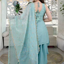 Label Shaurya Sanadhya Ethnic Motifs Regular Kurta with Patiala & With Dupatta image 4