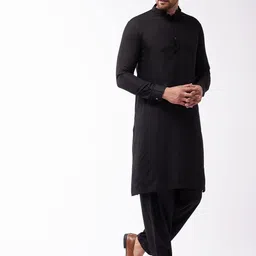 VASTRAMAY Mandarin Collar Straight Kurta With Patiala-picture-44