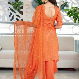 Label Shaurya Sanadhya Embroidered Sequinned  Kurti with Patiala & Dupatta image 4
