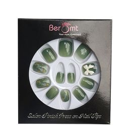 BEROMT 12 Pcs Long-Lasting Casual Salon Finish Press On Nails - Shade 776 image 1