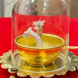 DSH Crafting Your Curiosity Gold-Toned Brass Diya Pooja Essentials-25