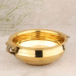 DOKCHAN Gold Toned  Textured Urli Pooja Essentials-27