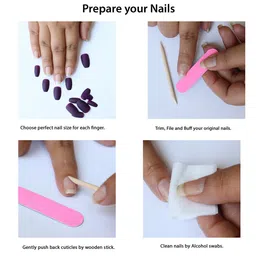BEROMT 12 Pcs Long-Lasting Casual Salon Finish Press On Nails - Shade 776 image 4