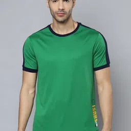 Alcis Men Green Printed Slim Fit T-shirt-image-89