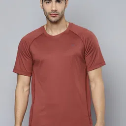 Alcis Men Rust Slim Fit T-shirt-image-6