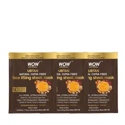 WOW SKIN SCIENCE Set of 3 Ubtan Natural Fiber Cupra Face Lifting Sheet Mask - 25ml Each-picture-20