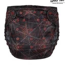 KASSY POP Infant Black & Maroon Printed Cotton Reusable Diaper-34