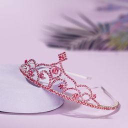 HAIR DRAMA COMPANY Girls Pink Embellished Tiara-56