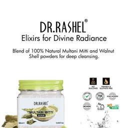 DR.RASHEL Multani Mitti Scrub With Walnut Shell - 380ml image 5