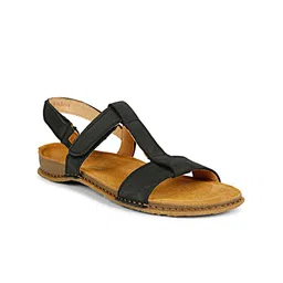 El Naturalista Leather Velcro Closure Strappy Sandals-27