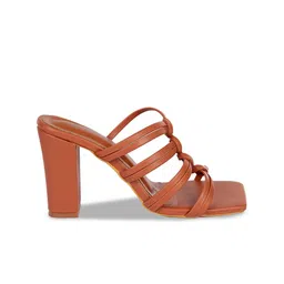 KIRAVI Knotted Open Toe Block Heels image 3