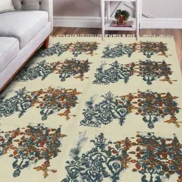 Multicolor Cotton Hand Woven 4 x 6 feet Dhurrie by Art India-picture-49