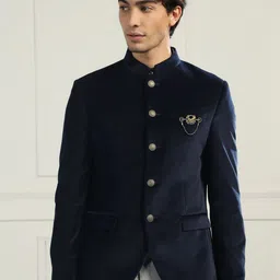 Blackberrys Cotton Slim-Fit Bandhgala Blazer-picture-12