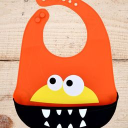 The Little Lookers Infant Orange Printed Bibs-52