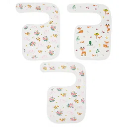 haus & kinder Kids 3-Pcs Printed Pure Cotton Bibs-47