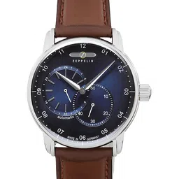 ZEPPELIN New Captains Line Leather Straps Analogue Automatic Motion Powered Watch 86623-20