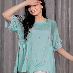 SUKRUTI DESIGN Women Conversational Printed Round Neck Tunic-25