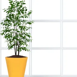 appeasy Yellow Textured Metal Planters-20