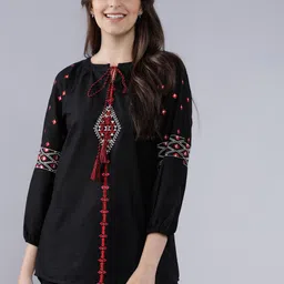 Vishudh Women Embroidered Tunic-image-66