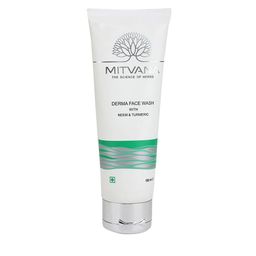 MITVANA Derma Face Wash with Neem & Turmeric - 100 ml image 1