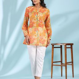 Juniper Mandarin Collar Printed Tunic-picture-16