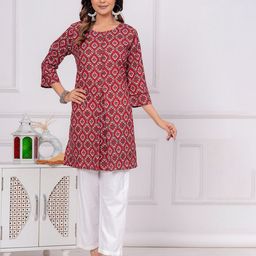 SARAI CREATIONS Women Floral Printed Round Neck Kurti-picture-48