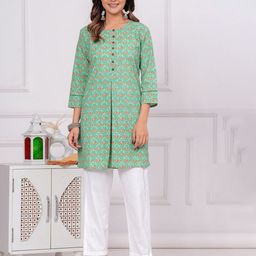 SARAI CREATIONS Floral Printed Round Neck Kurti-picture-50