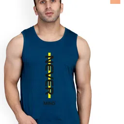 SLOWLORIS Pack Of 2 Typography Printed Pure Cotton Bio-Wash Gym Vests-picture-40