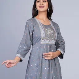 SkyaSia Ethnic Printed Tunic With Gathers In The Front image 3