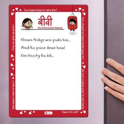 Indigifts Red & White Texted Magnetic Board-54