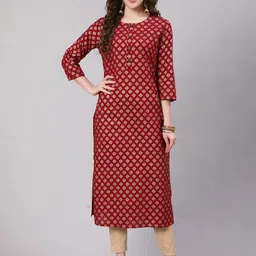 KALINI Ethnic Motifs Printed Kurta-image-73
