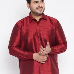VASTRAMAY Men Maroon Opaque Casual Shirt-image-69