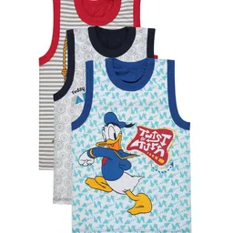 Bodycare Kids Boys Pack Of 3 Assorted Mickey & Friends Cotton Basic Vests-image-18