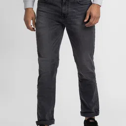 SPYKAR Men Grey Relaxed Fit Low-Rise Slash Knee Light Fade Jeans-picture-11