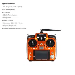 Radiolink AT10 II 2.4GHz 12CH RC Drone Transmitter image 2
