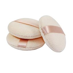 CHRONEX Set Of 3 Round Soft Powder Puffs With Strap-43