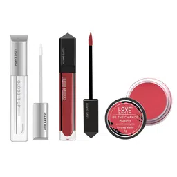 LOVE EARTH Set of Multipot Lip-Cheek-Eyelid Tint+Mousse Lipstick+Gloss It Up Lip Gloss image 1