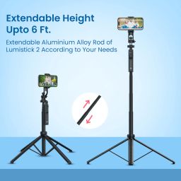 Portronics Lumistick 2 Smart Selfie Stick with detachable power mount and tripod image 5