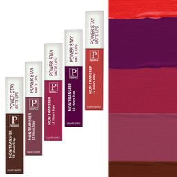PERPAA Power Stay Set Of 5 Matte Liquid Lipstick - 5ml Each - Red-Wine-Pink-Brown-Mauve-42