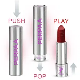 PERPAA Push Button Set Of 3 Waterproof & Creamy Bullet Push Matte Lipsticks-14