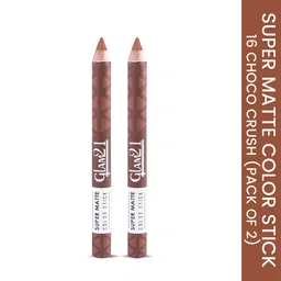 GLAM21 Set Of 2 Super Matte Non-Drying Long-Lasting Colorstick - Choco Crush 16-6