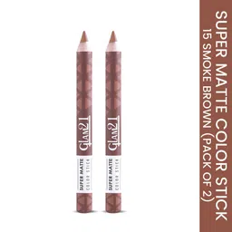GLAM21 Set Of 2 Super Matte Non-Drying Long-Lasting Colorstick - Smoke Brown 15-11